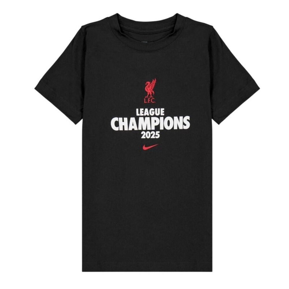 Liverpool FC Childrens/Kids Graphic Print Cotton Regular T-Shirt / Black/Red